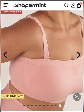 Shapermint Convertible Strapless Bandeau Bra - Rose Tan
